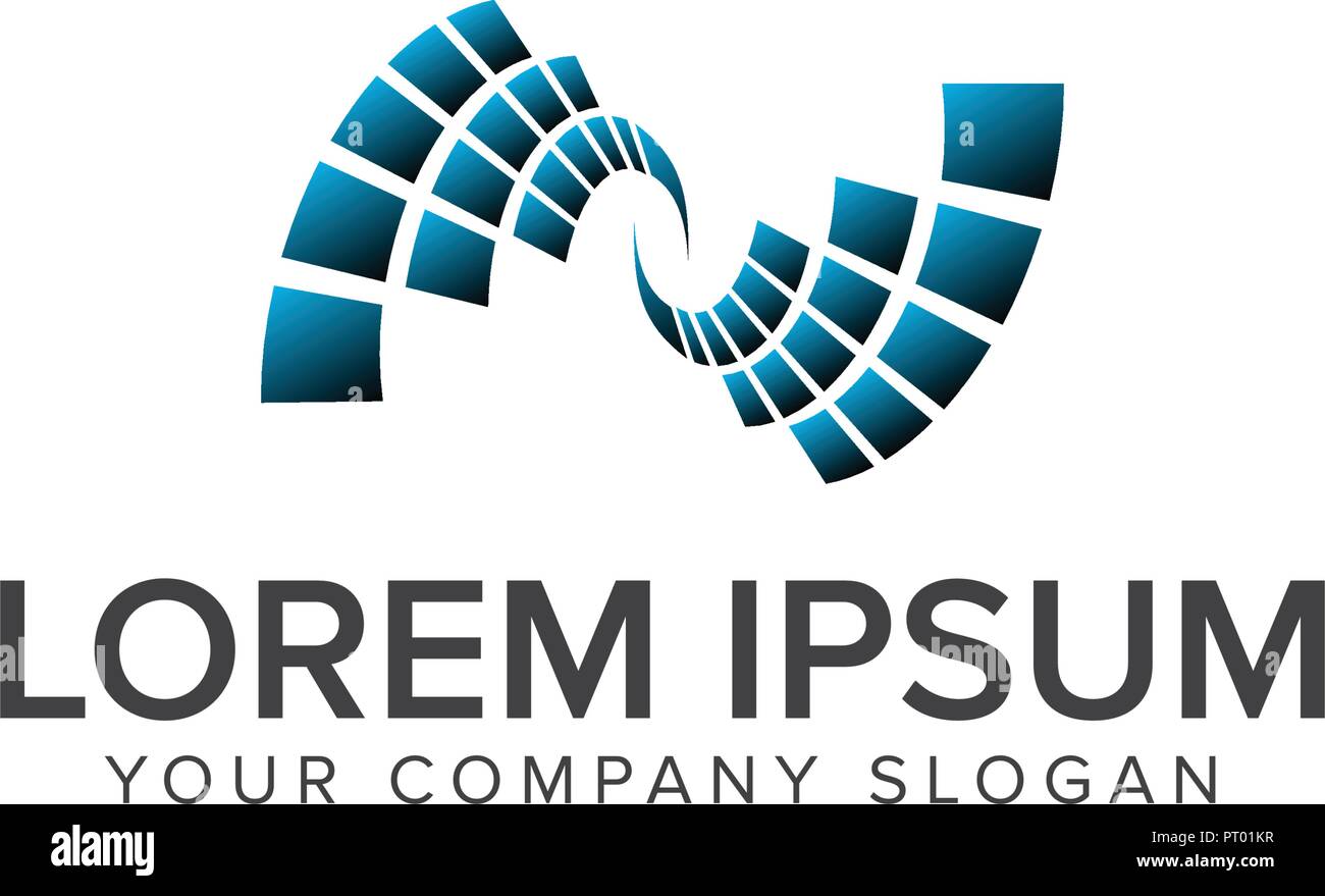 Computer logo, technology logo design concept template Stock Vector