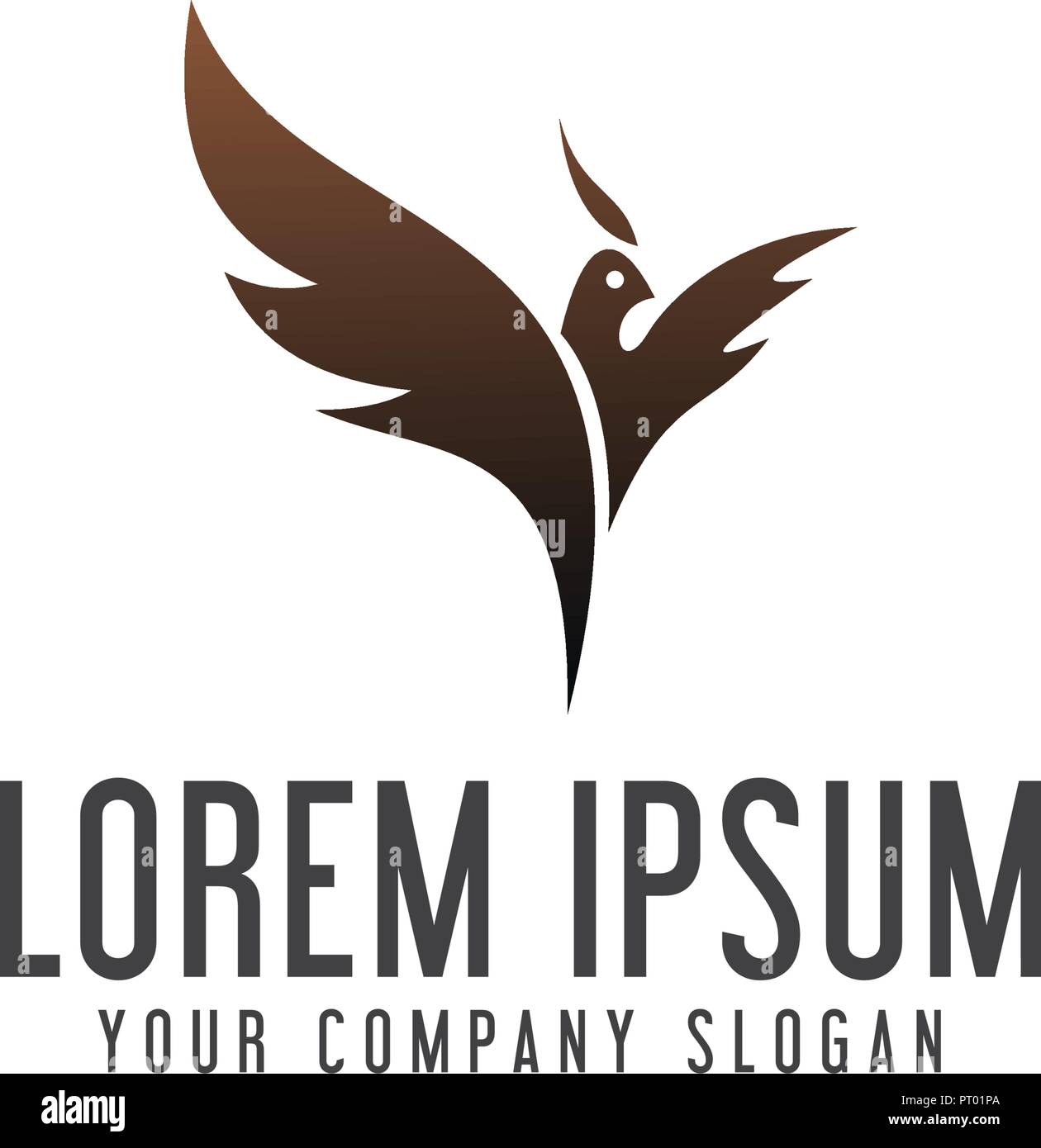 phoenix logo. bird logo design concept template Stock Vector Image