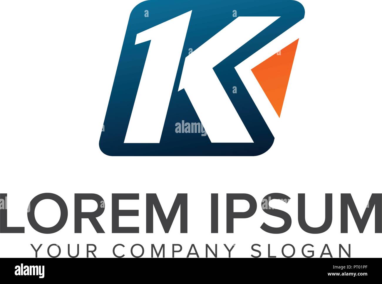 letter k logo design concept template Stock Vector