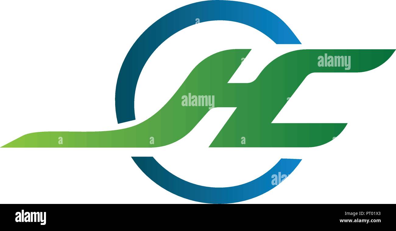 letter J, H, C logo design concept template Stock Vector