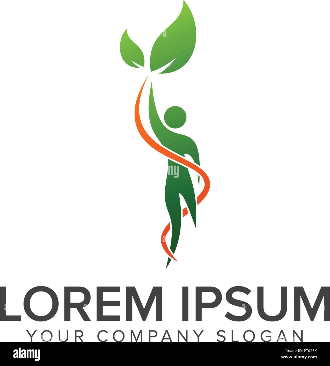 leaf people logo design concept template Stock Vector Image & Art - Alamy