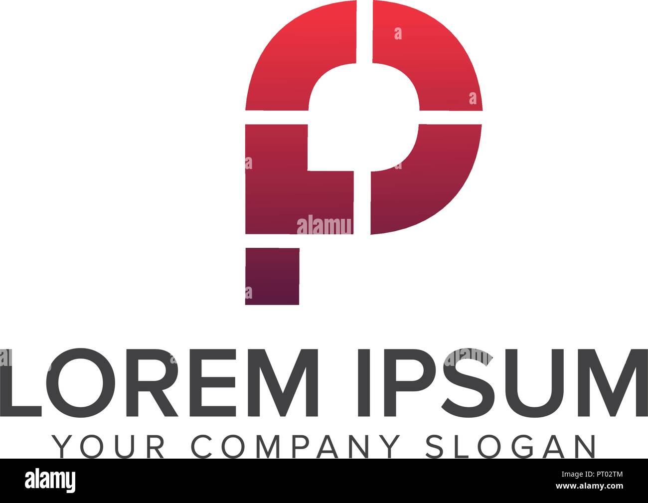 letter P logo. modern logo design concept template Stock Vector