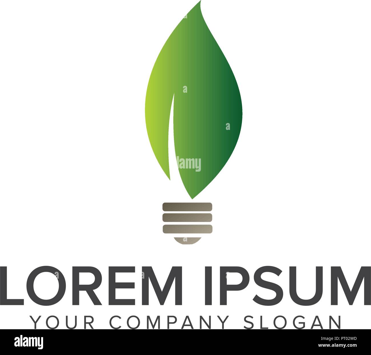 leaf bulb logo. Natural logos concept design Stock Vector Image & Art ...