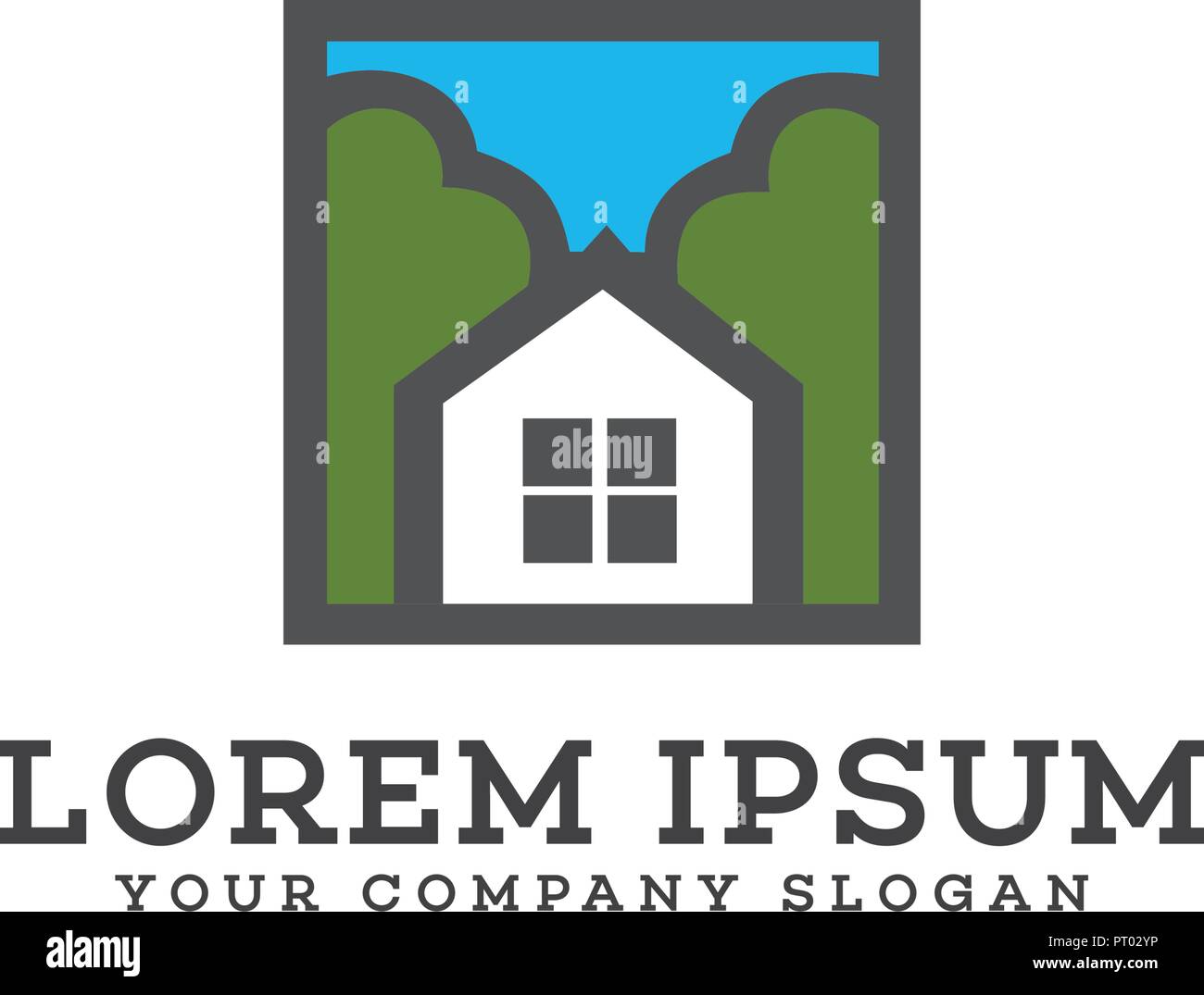 Real estate logo design concept template Stock Vector Image & Art - Alamy