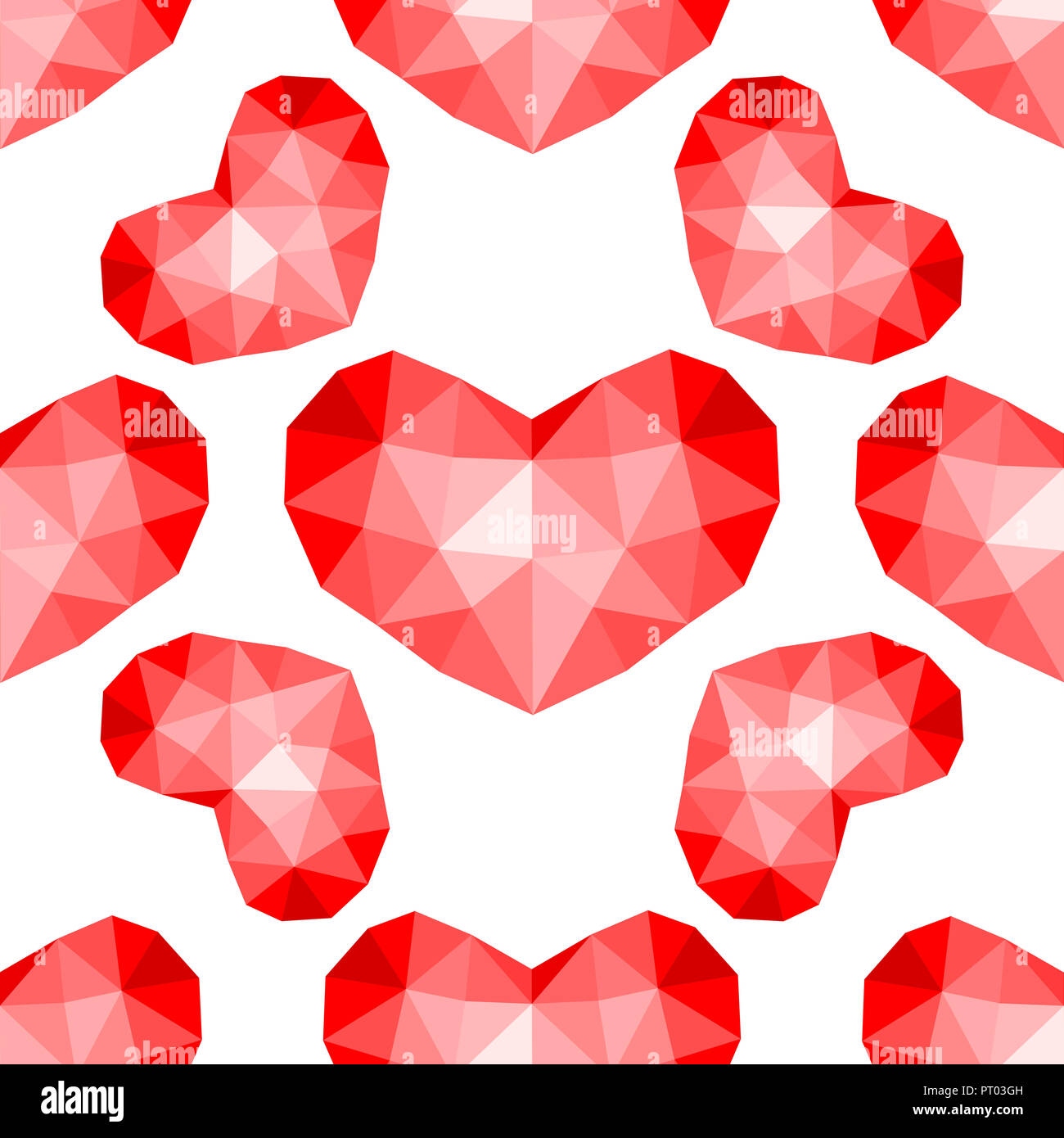 seamless pattern. Abstrakt repeating texture with chaotic hearts. Stylish hipster texture. Stock Photo