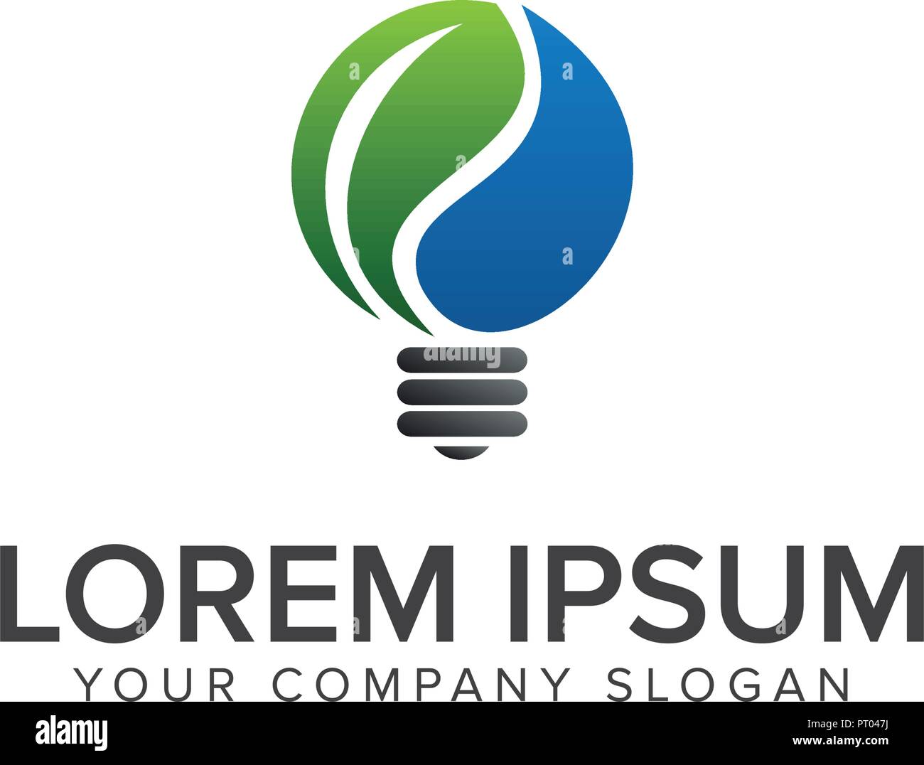 green idea bulb logo design concept template Stock Vector Image & Art ...