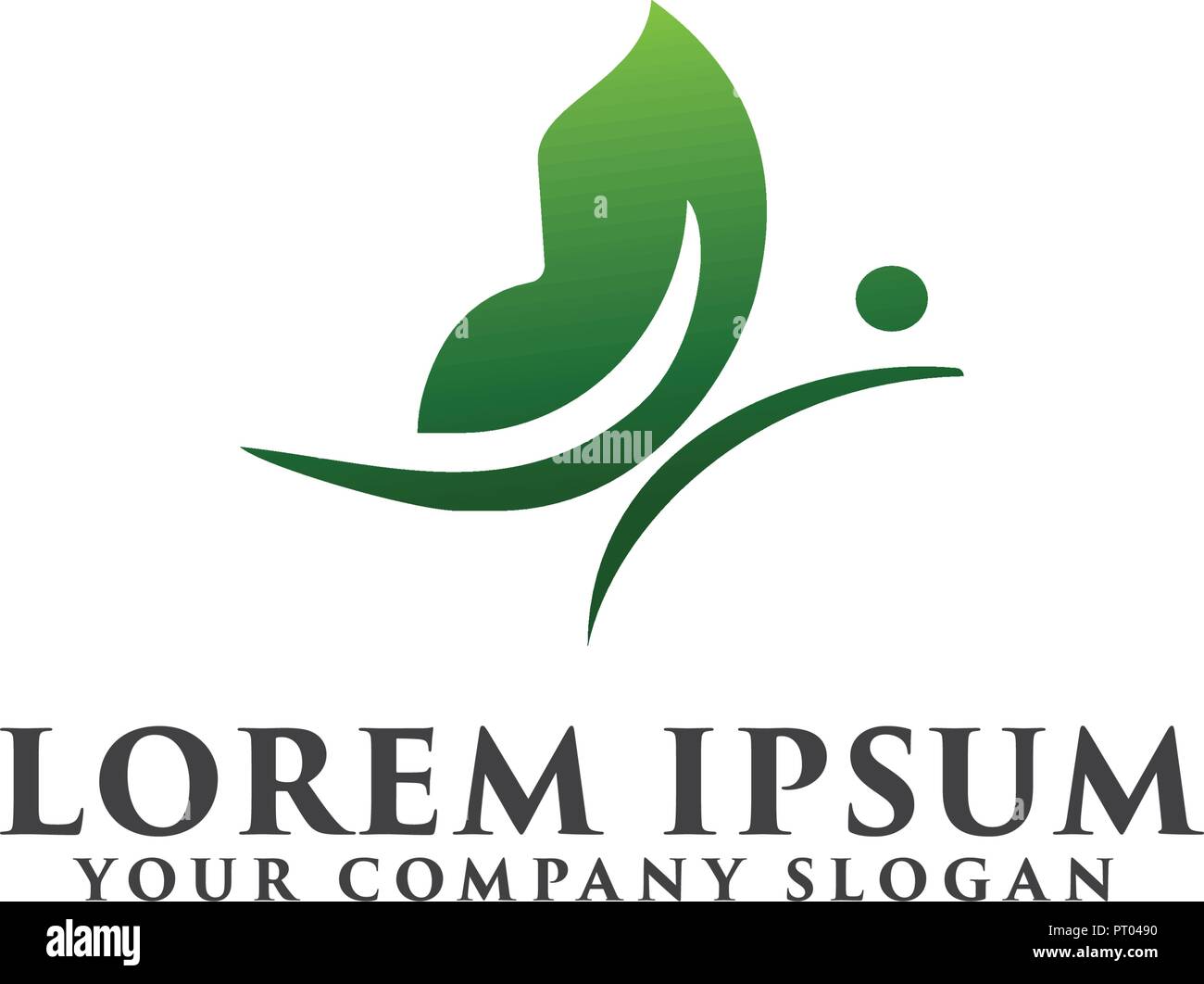 green butterfly logo design concept template Stock Vector Image & Art ...