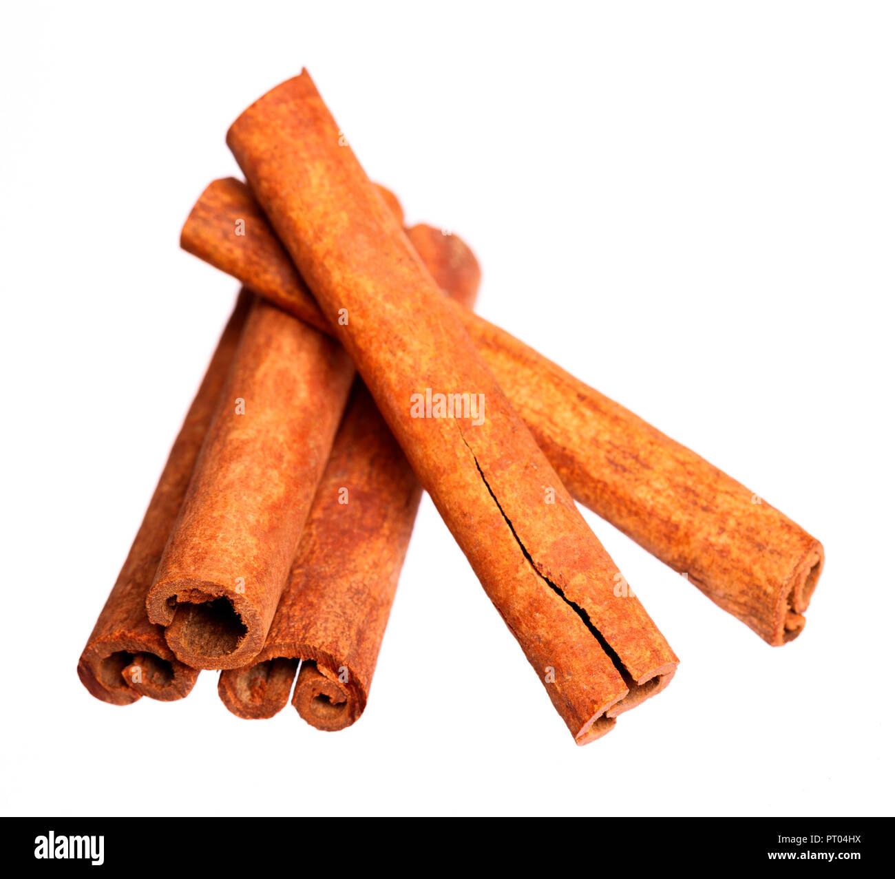 Cinnamon sticks isolated on white background. High resolution photo. Stock Photo