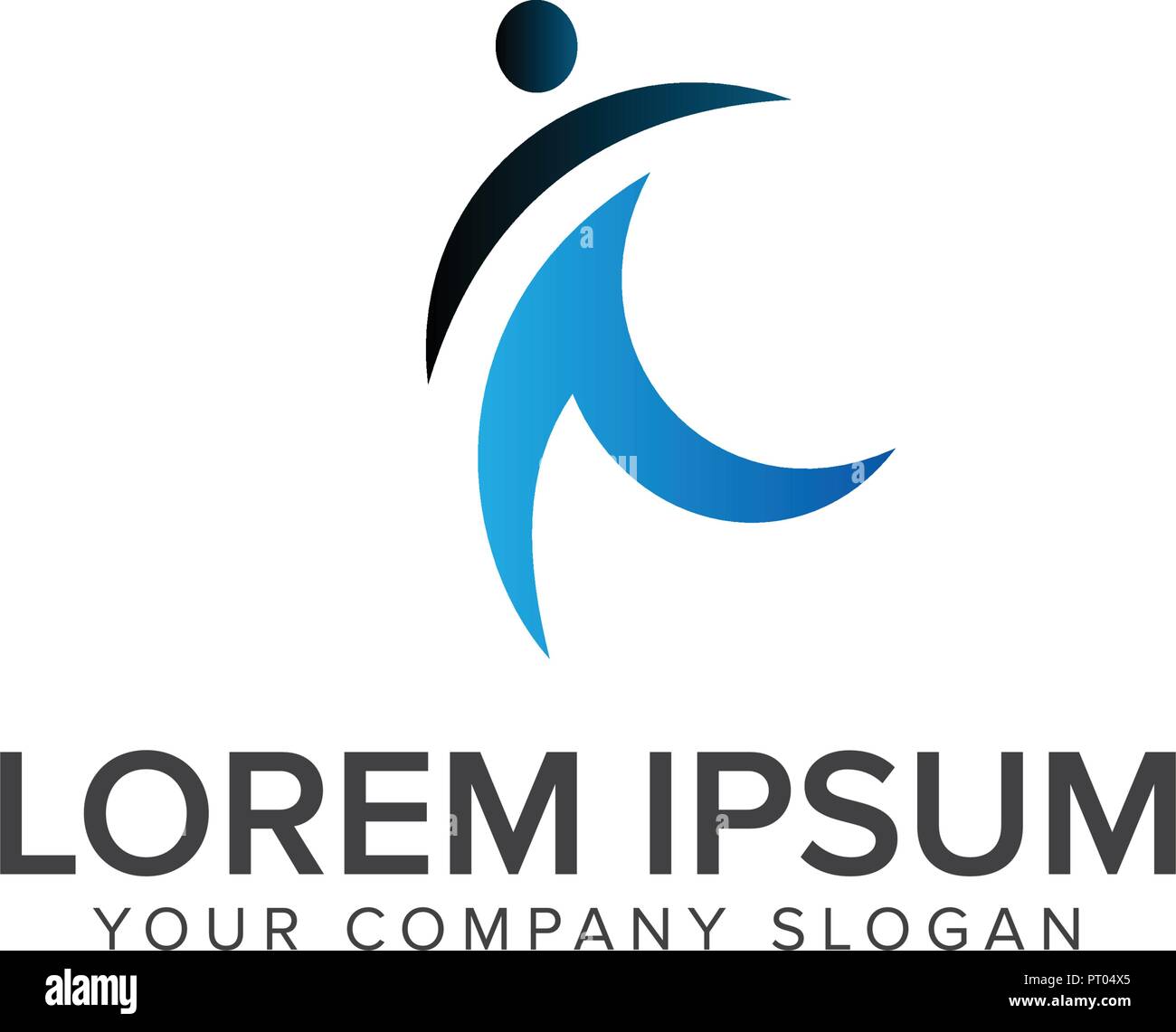 successful people logo design concept template Stock Vector