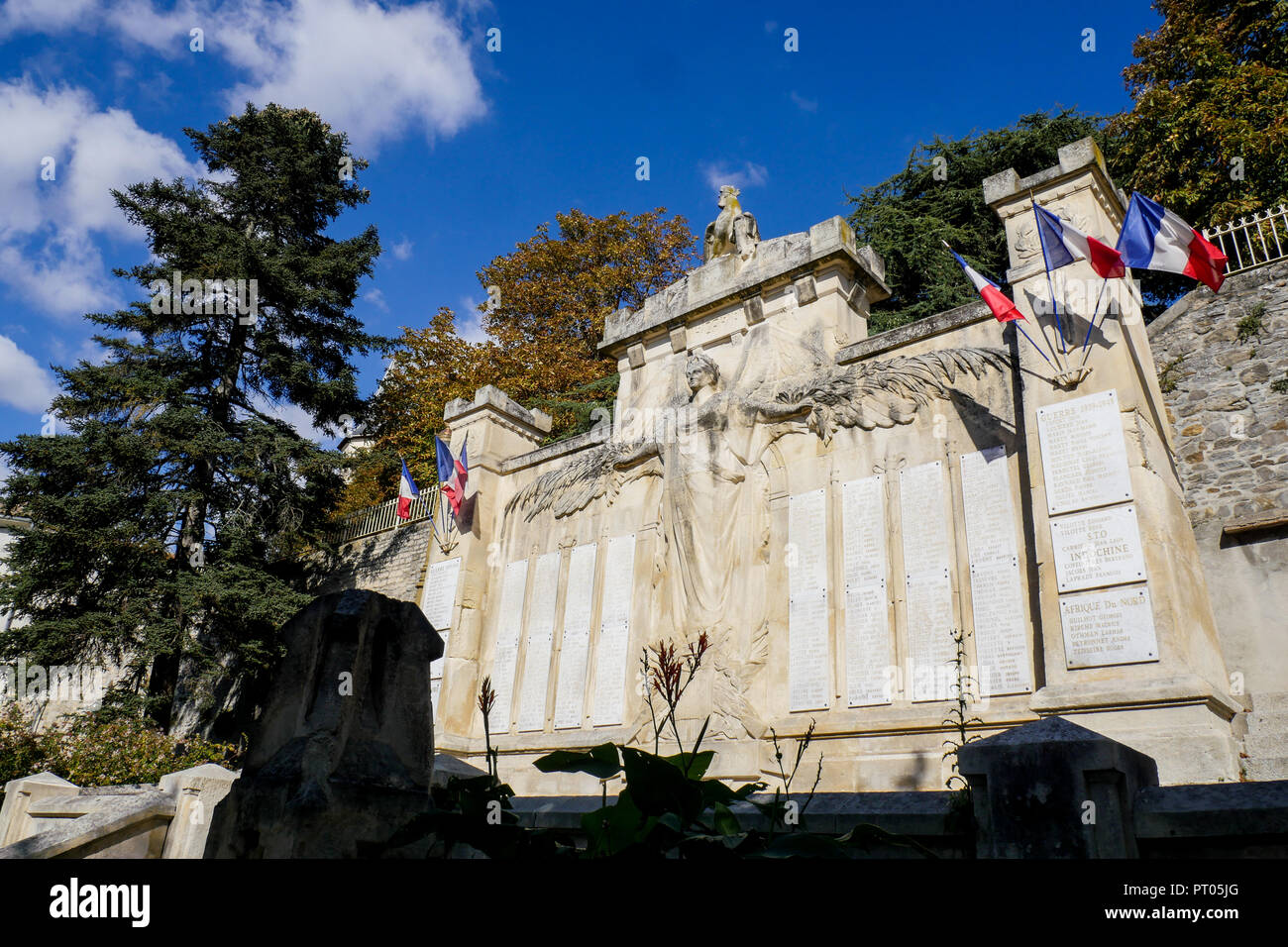 War memorial, Castelnaudary, Aude, France Stock Photo