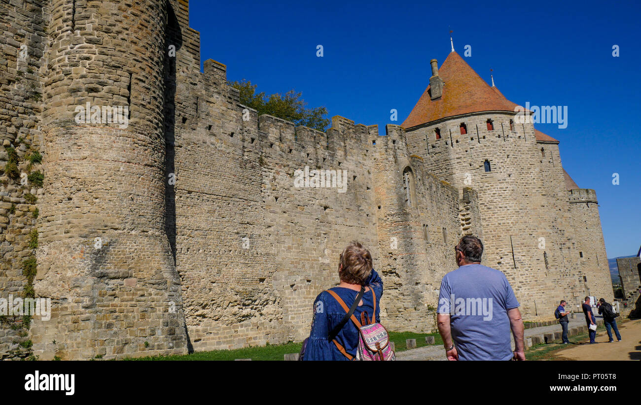 Old walled city of Carcassonne, Aude,