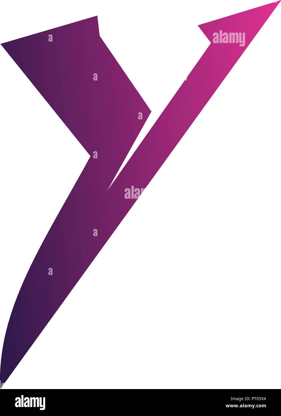 letter y logo. purple logo design concept template Stock Vector