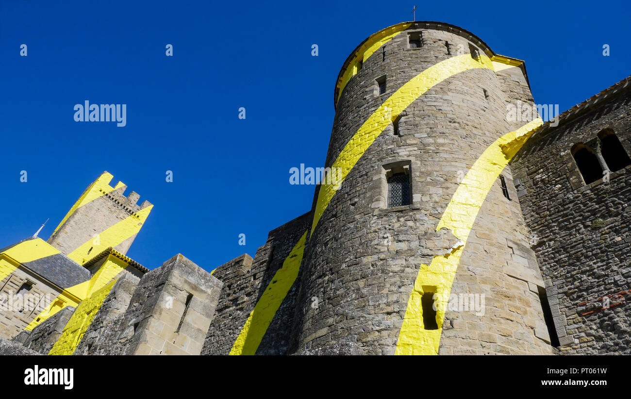 Old walled city of Carcassonne, Aude, France Stock Photo - Alamy