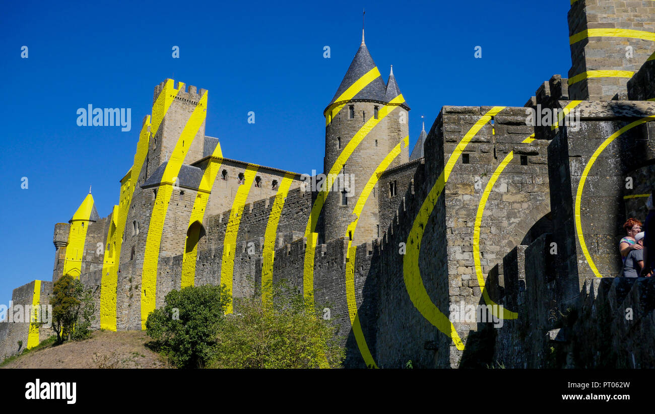 Old walled city of Carcassonne, Aude, France Stock Photo - Alamy