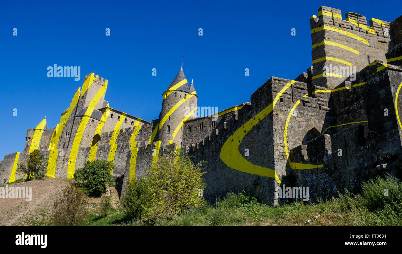 Old walled city of Carcassonne, Aude, France Stock Photo - Alamy