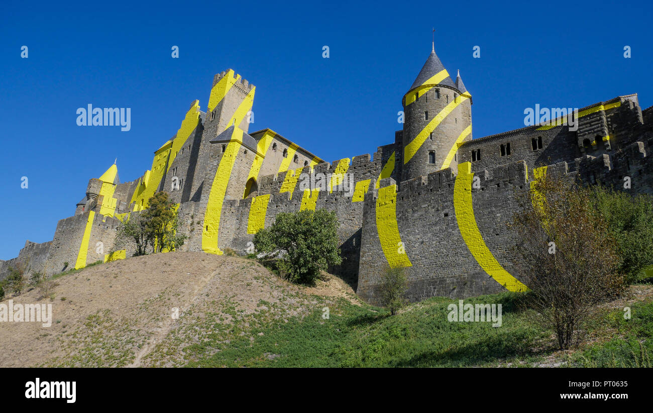 Old walled city of Carcassonne, Aude, France Stock Photo - Alamy