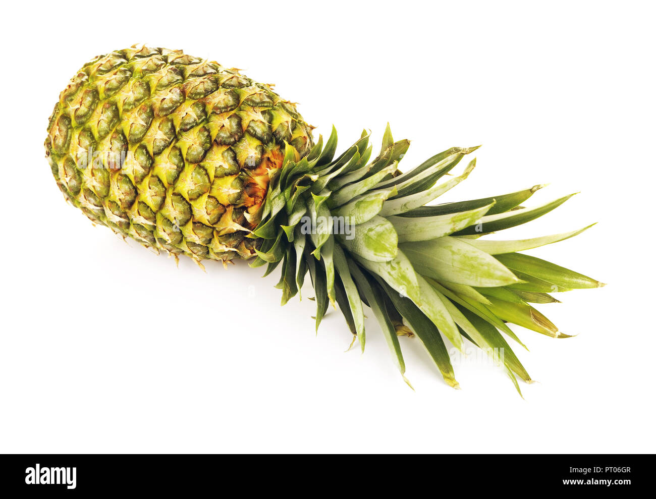 fresh green pineapple, isolated on white background Stock Photo
