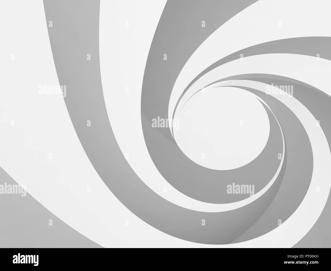 White spiral background. Abstract digital illustration, 3d render Stock ...