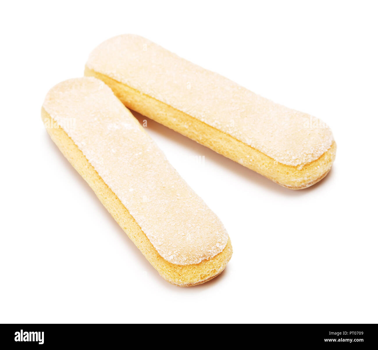 savoiardi, cookies for tiramisu, isolated on white Stock Photo