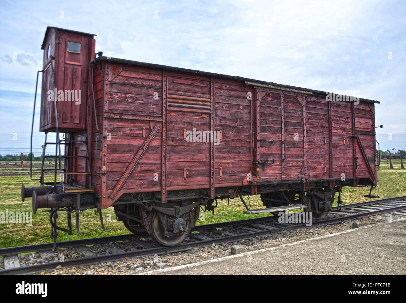 Train Wagon - Auschwitz Stock Photo