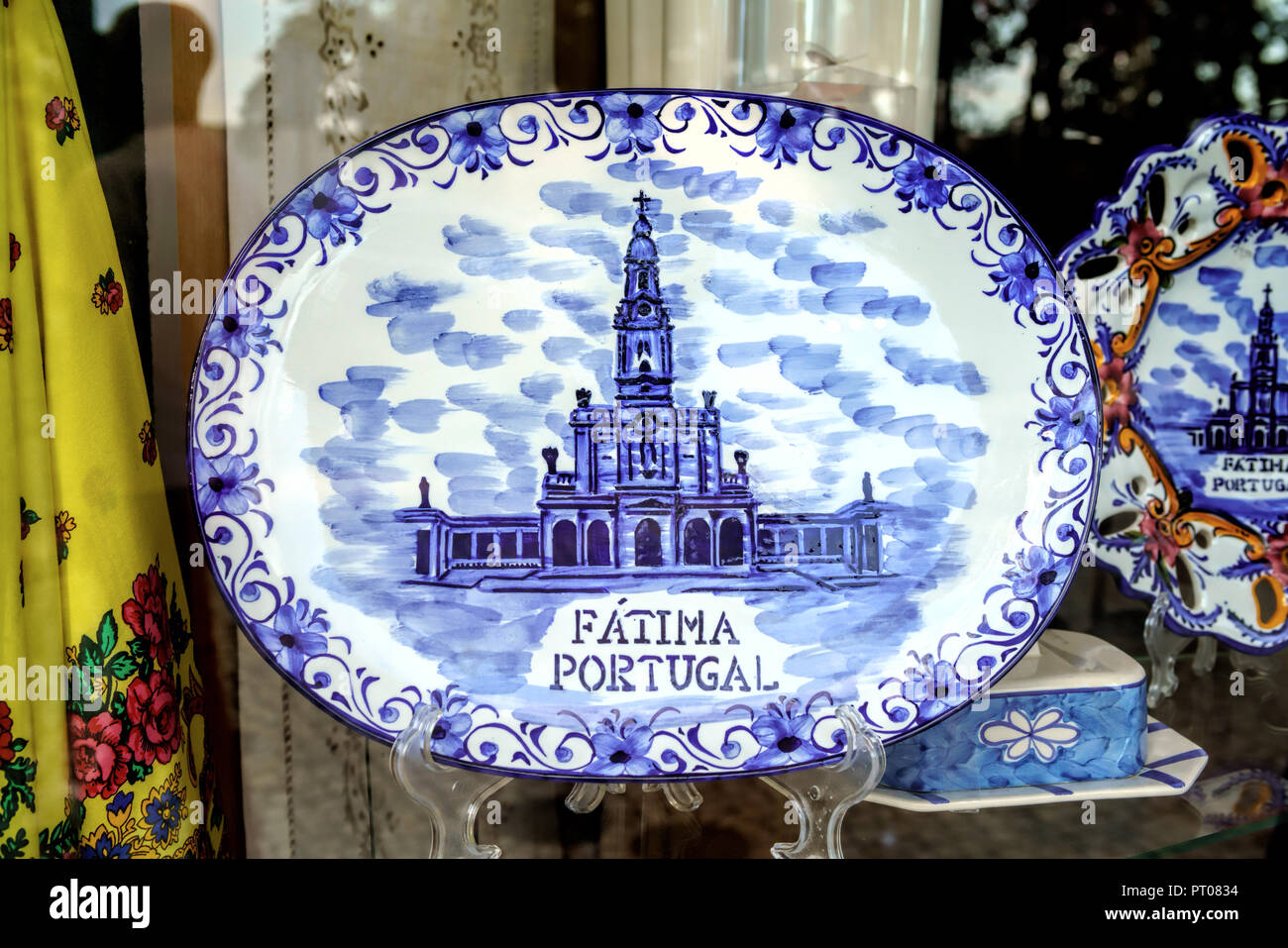 Souvenir shop downtown Fatima city in Portugal Stock Photo Alamy