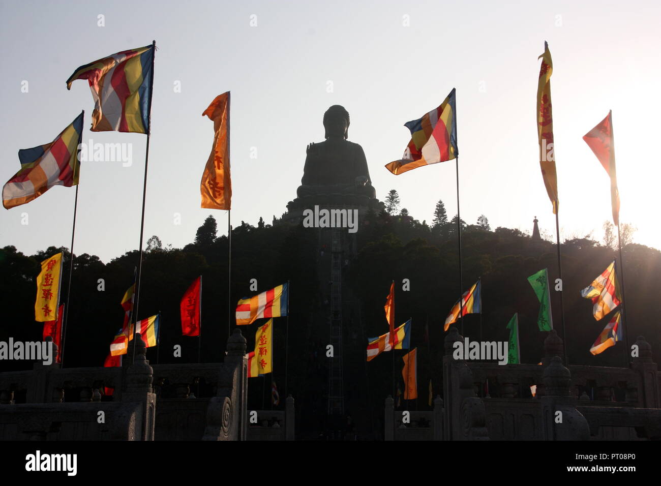 Tian Tan Buddha on Lantau island in Hong Kong Stock Photo