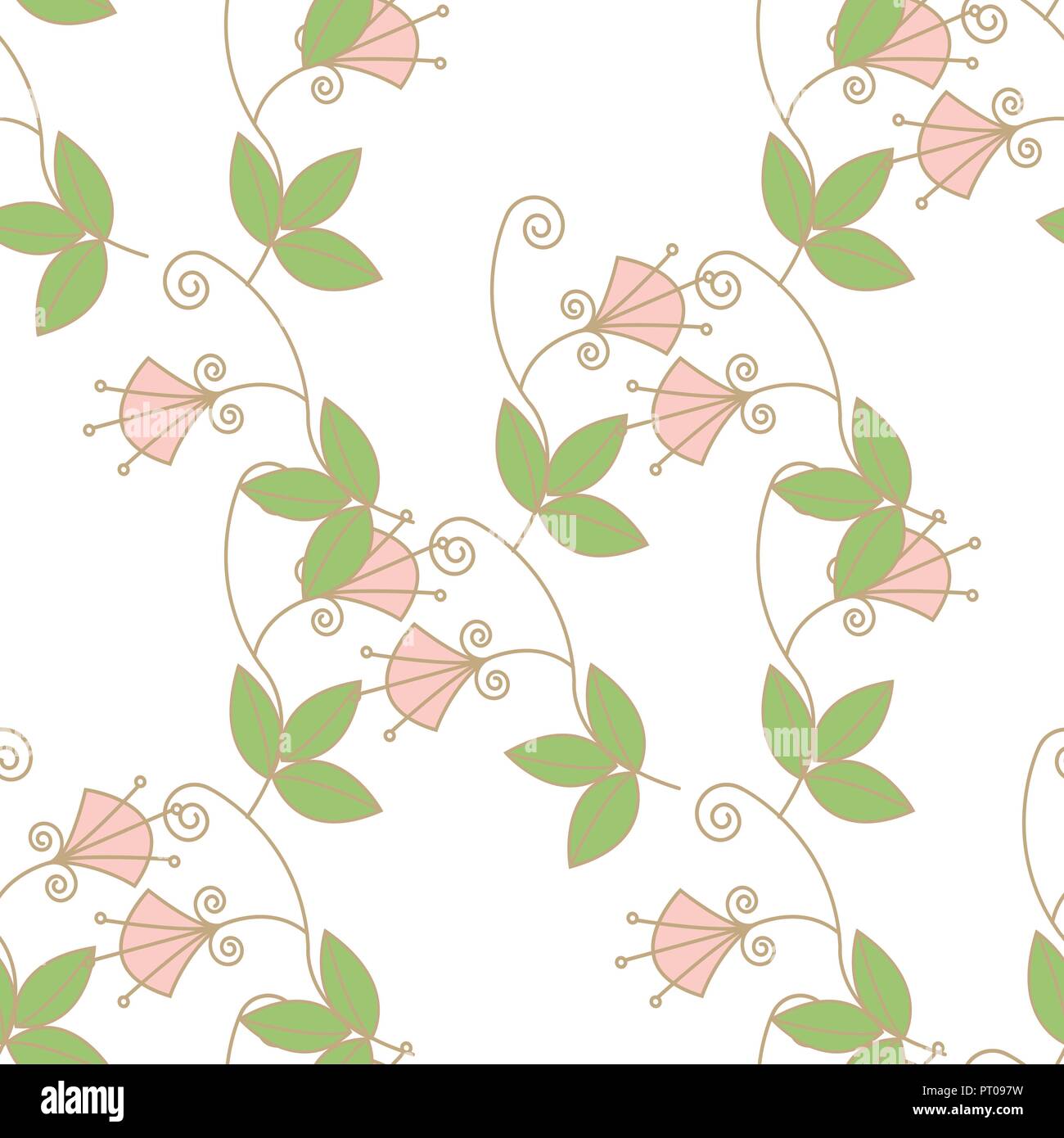 Trendy Seamless Floral Pattern In Vector Stock Vector