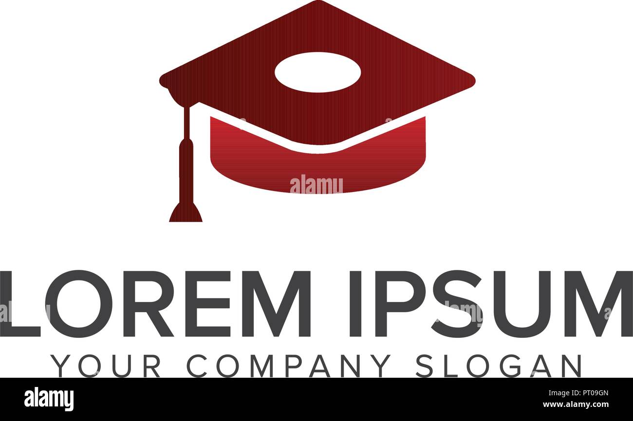 Education logo. hat graduation design concept template Stock Vector