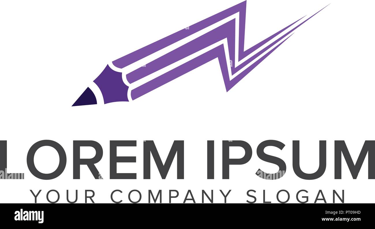 Education Pen logo design concept template Stock Vector