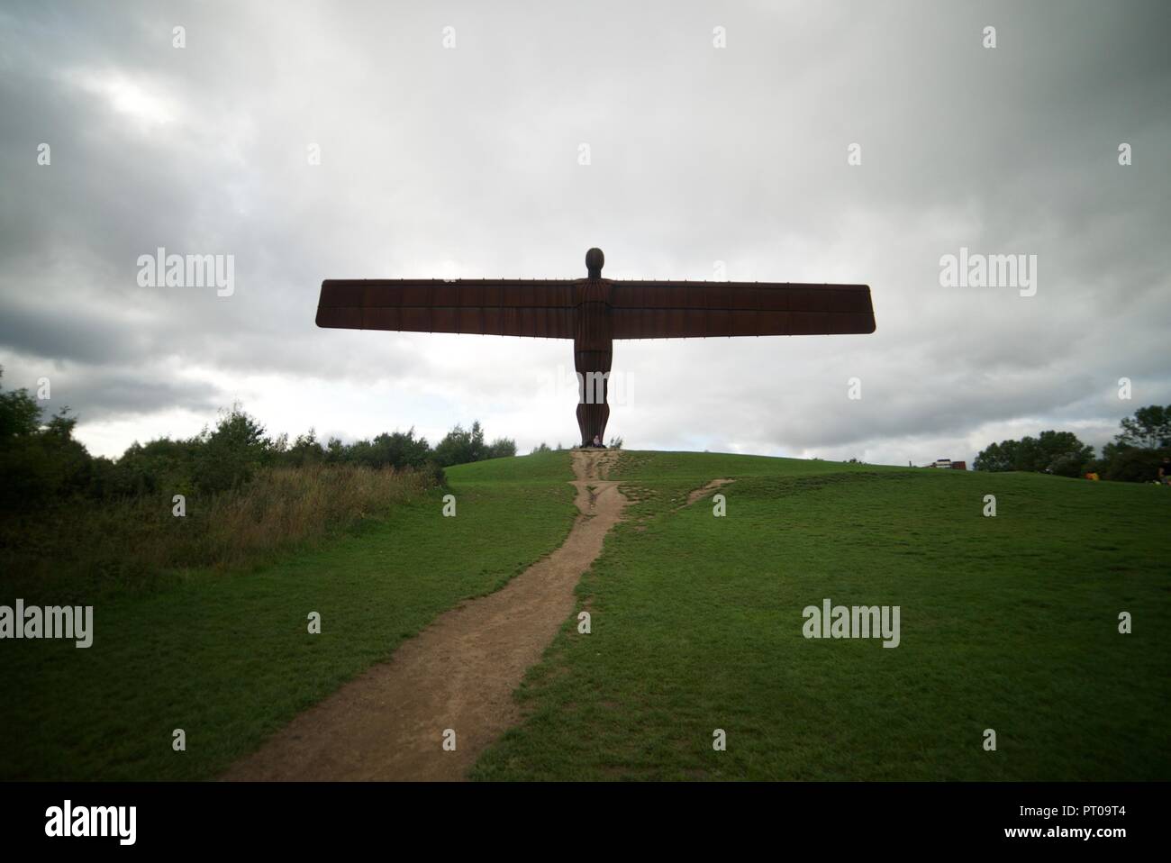 Path leading up the hill to the Angel of the North sculpture, Tyne and