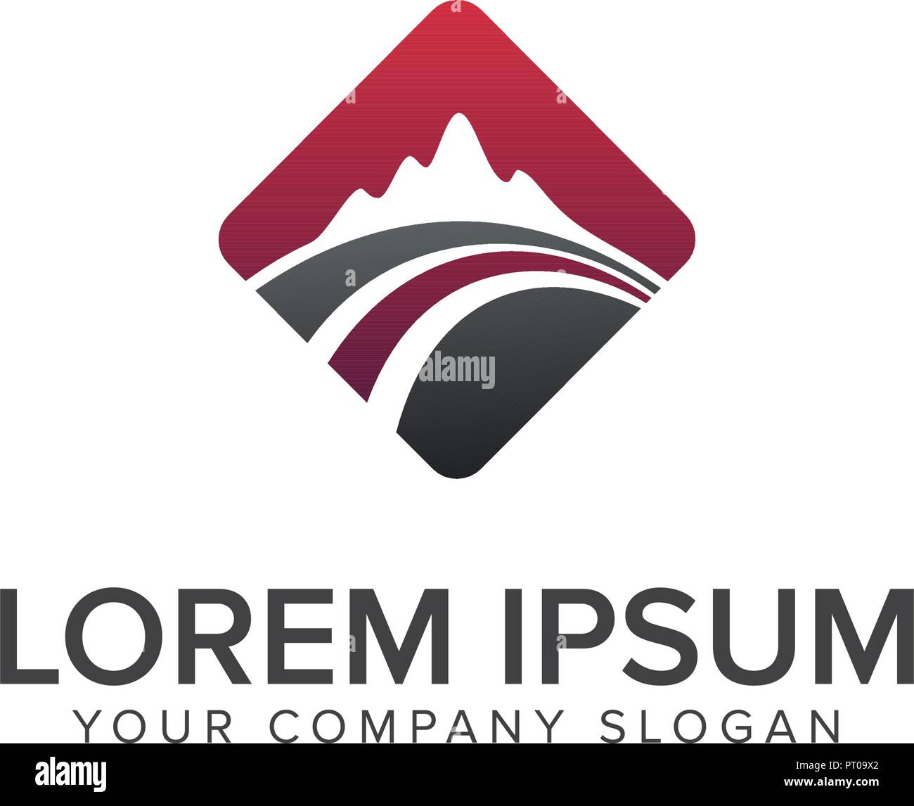 mountain road logo design concept template Stock Vector Image & Art Alamy