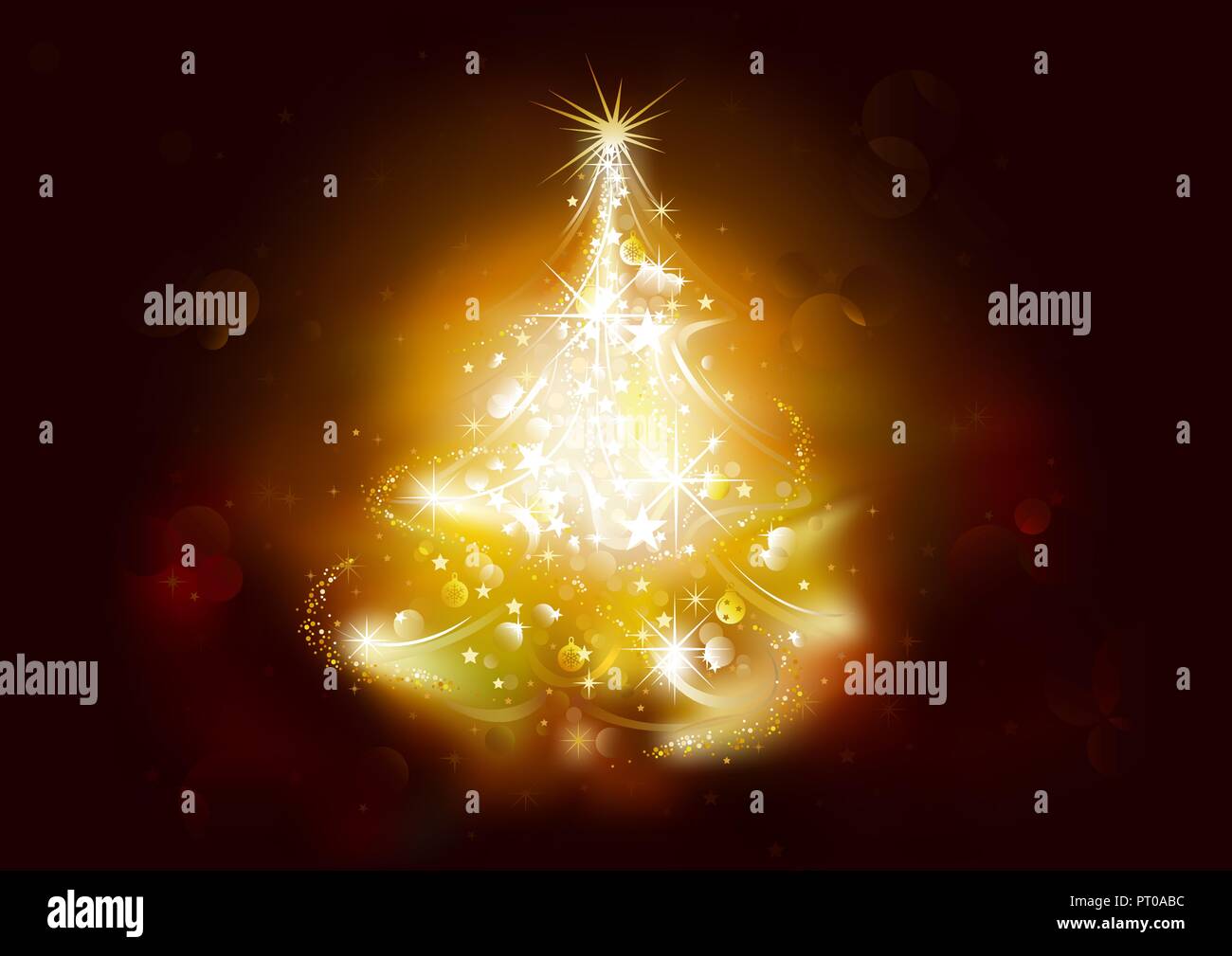 Christmas Background with Starry Tree Stock Vector Image & Art - Alamy