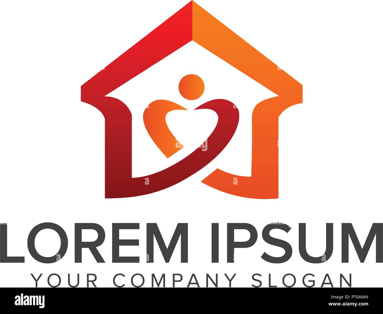 home love logo. real estate logo. design concept template Stock Vector ...