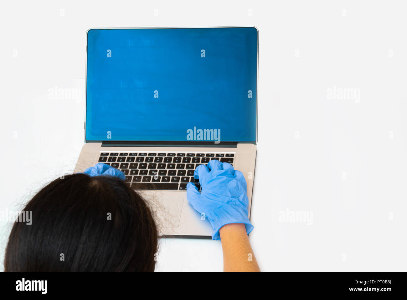 Scientist doing research on computer Stock Photo - Alamy