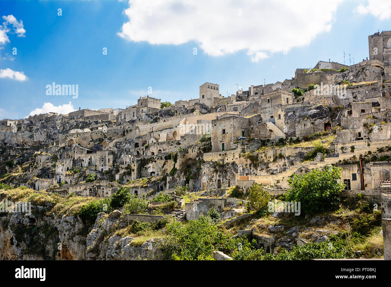 Sassi di Matera: houses carved into the rock Stock Photo