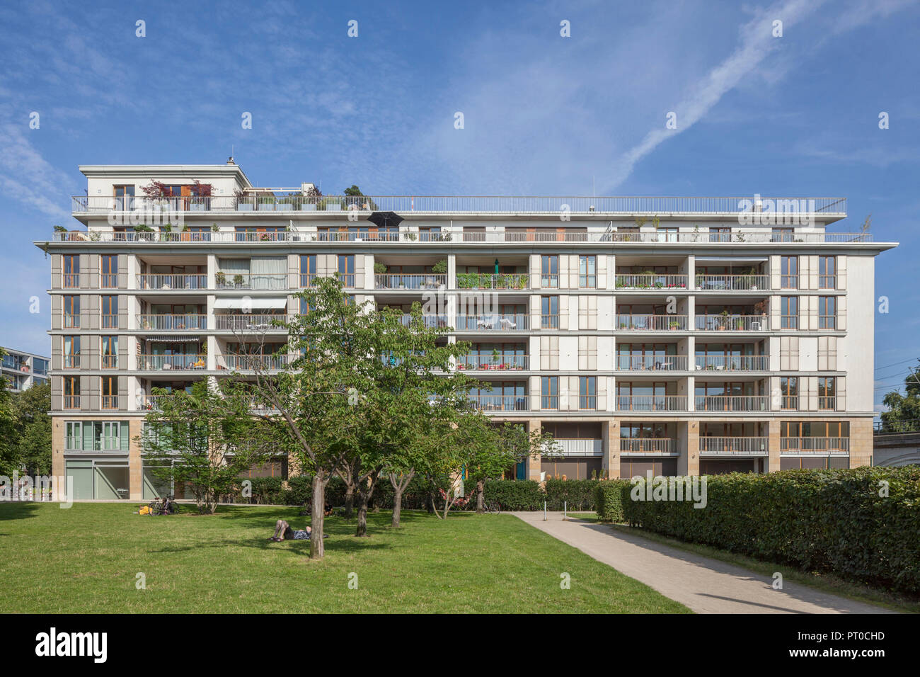 Modern residential building in BerlinMitte, Berlin, Germany Stock
