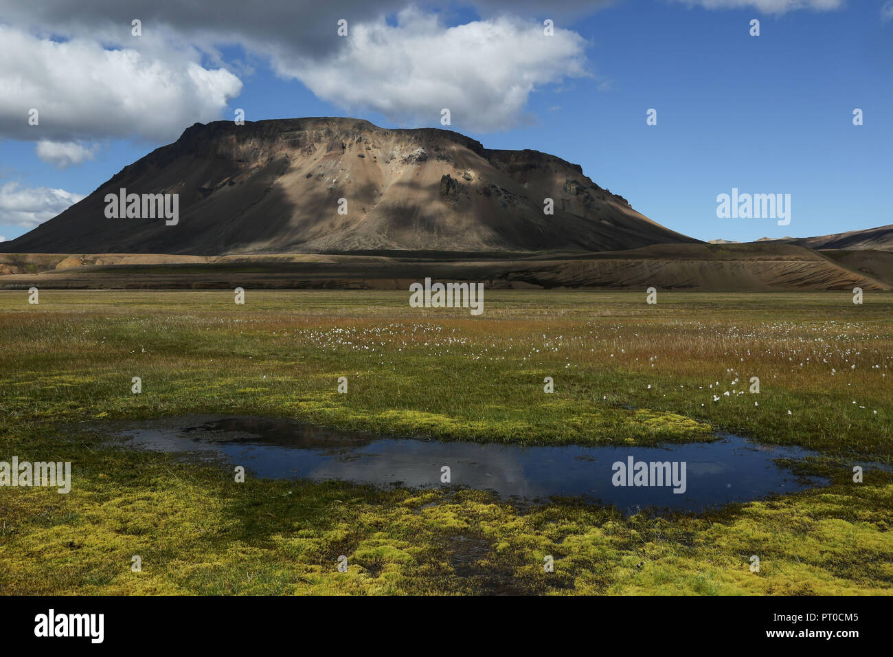 Table volcano Laufafell in South Iceland Stock Photo