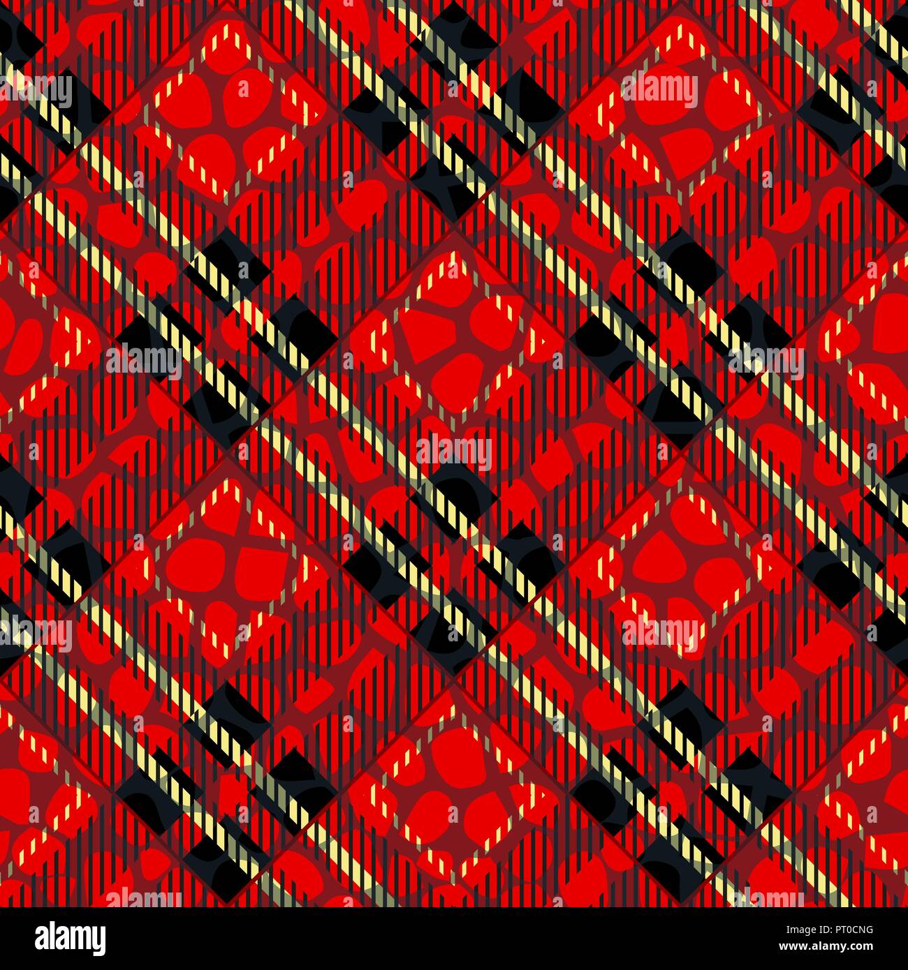 Scottish cage, red celtic. Scottish red checkered background. Scottish pattern. Vector illustration eps10 Stock Vector