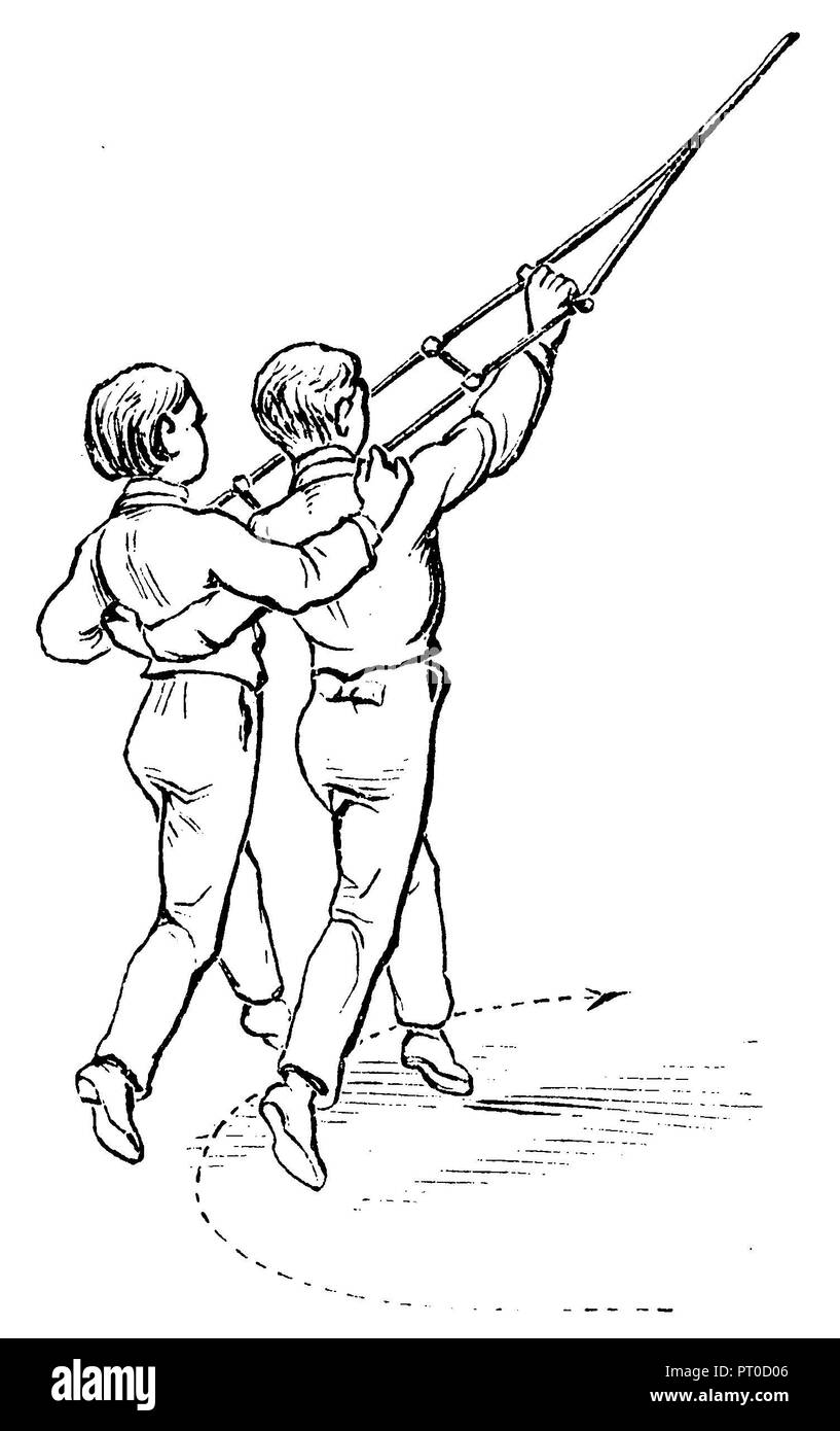 Gymnastics, circular exercises: Circulation of couples,   1890 Stock Photo