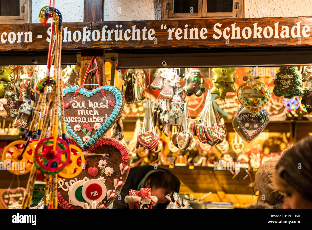 Koblenz Germany 16.12.2017 Christmas market in the old town of Koblenz Selling traditional