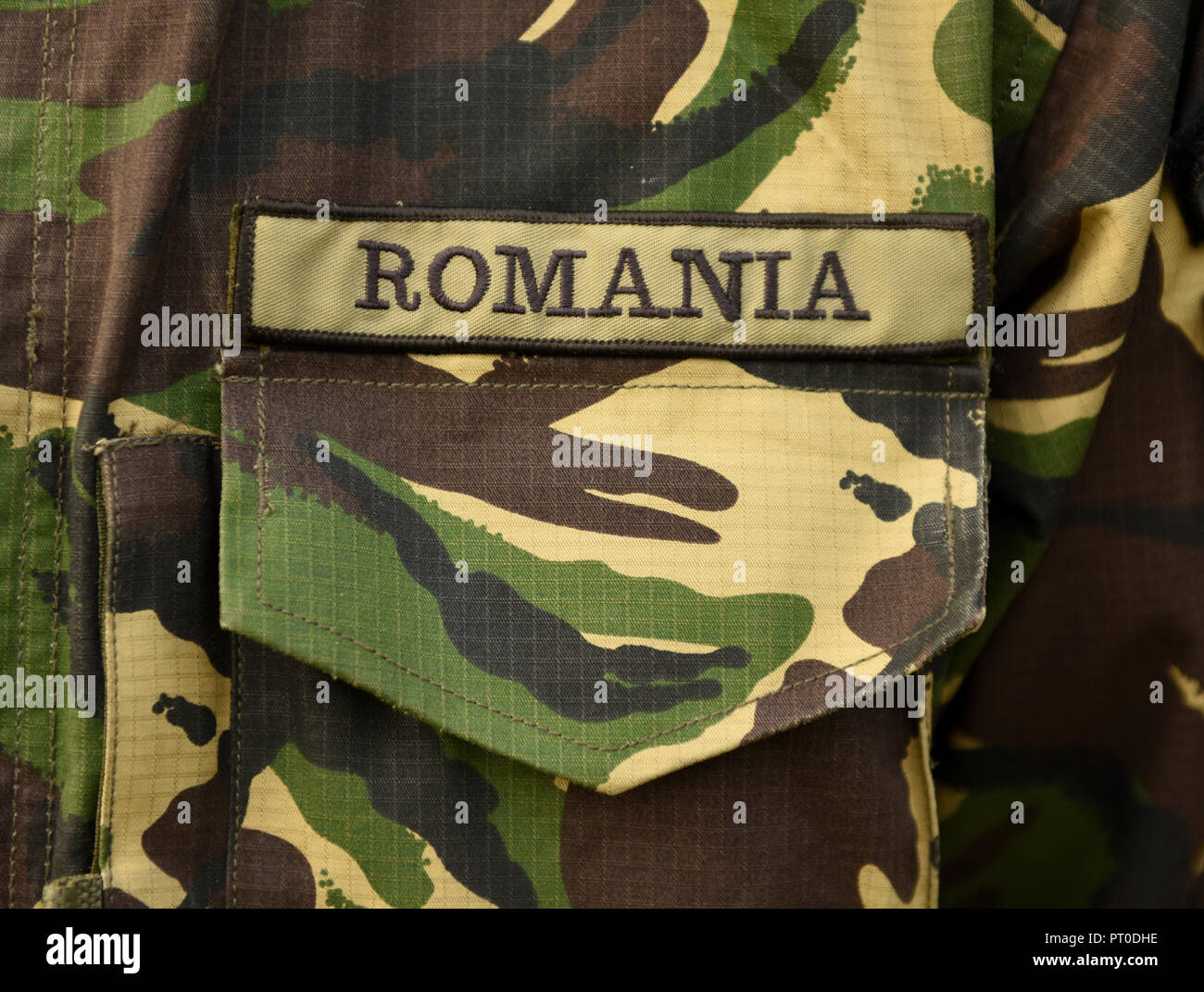 Romania military uniform. Romanian troops Stock Photo