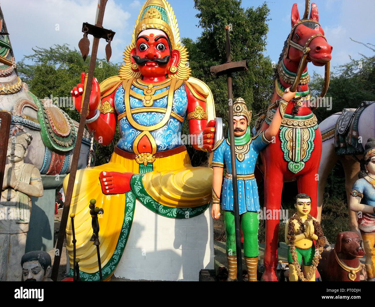 South Indian God Idols in Indian Temples Stock Photo Alamy