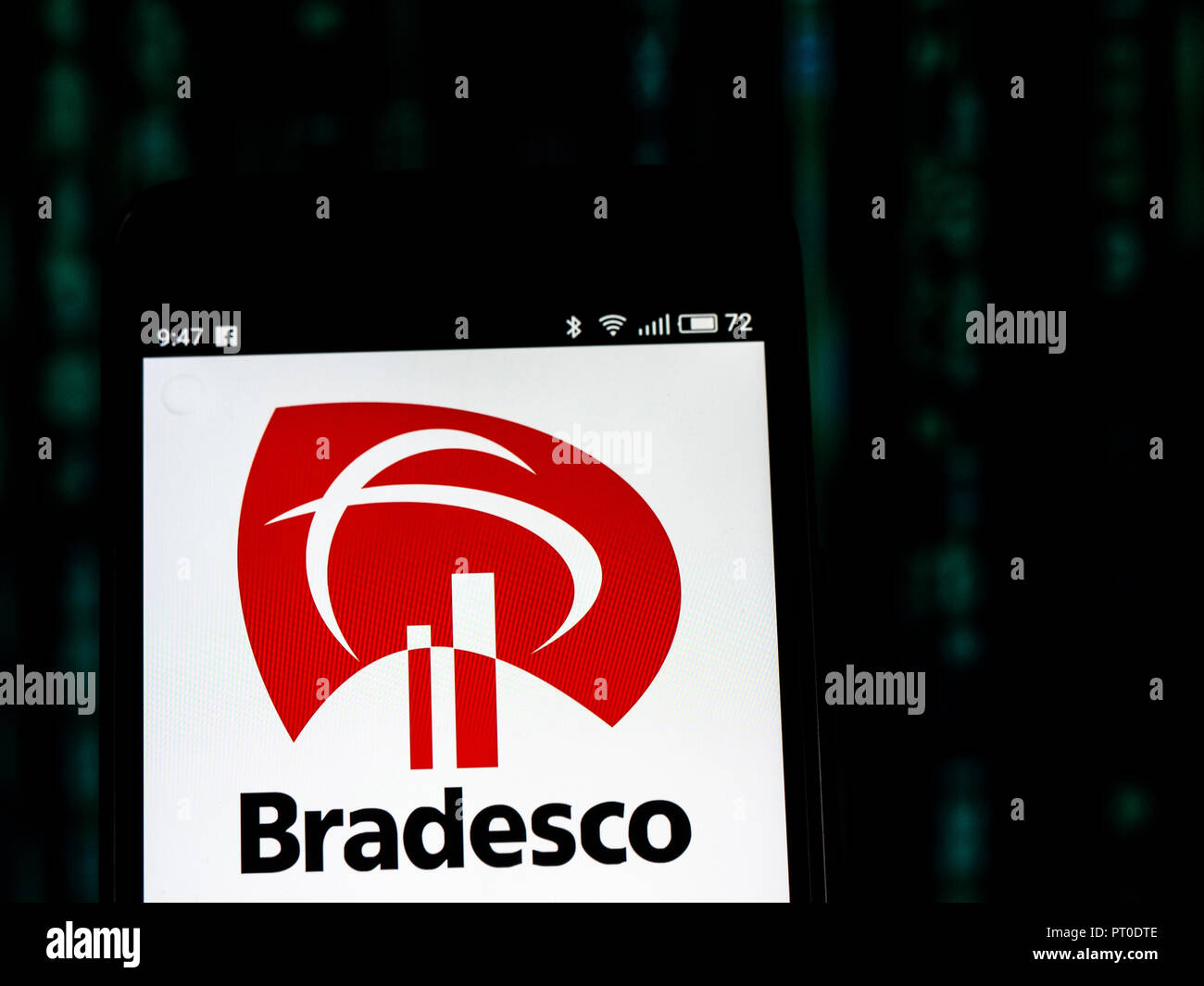 Banco Bradesco Logo Seen Displayed On Smart Phone Bradesco Is One Of The Biggest Banking And Financial Services Companies In Brazil Stock Photo Alamy