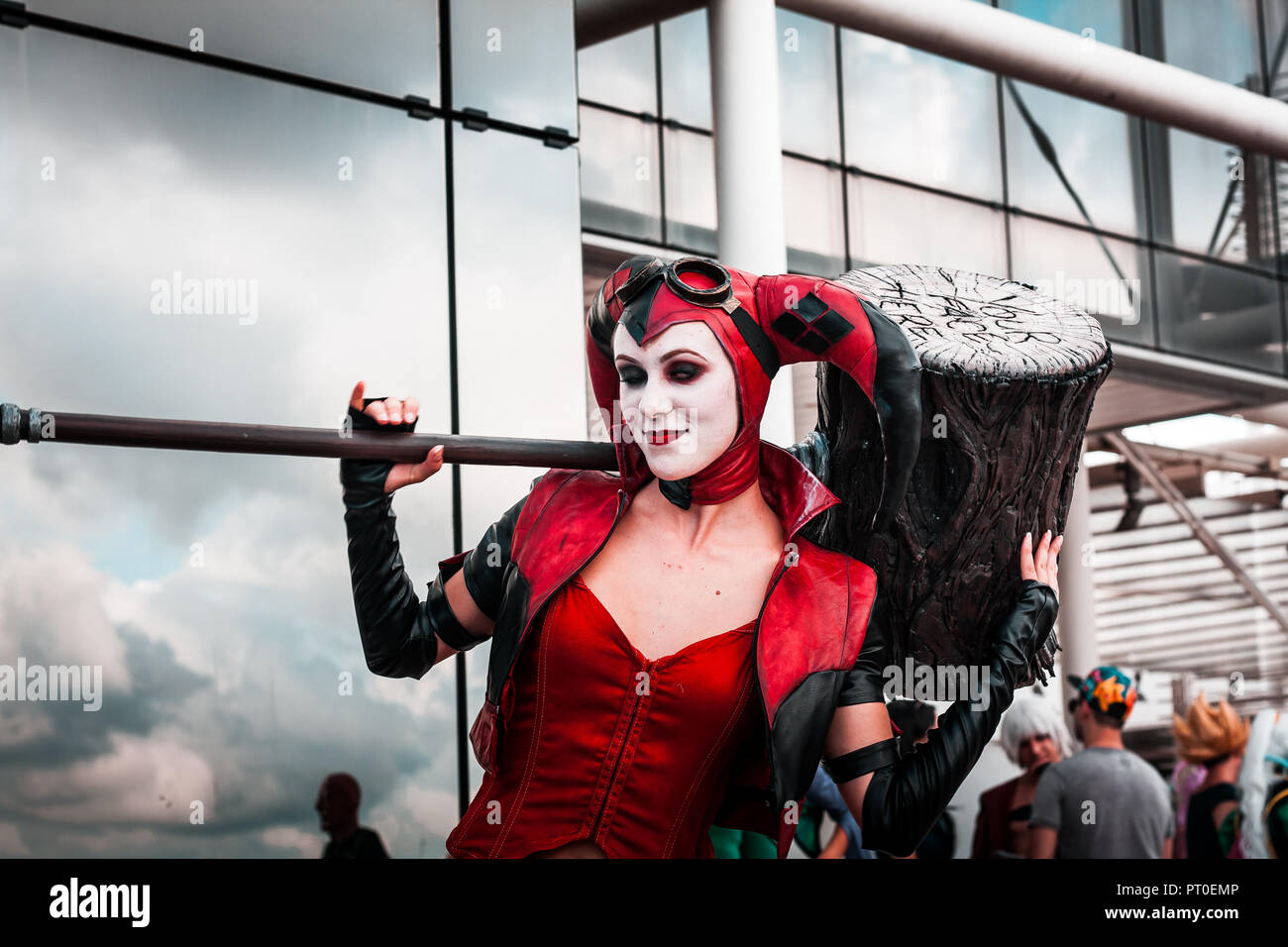 Rome, Italy, October 5, 2018. Annual gathering to the best comic and  videogame summit festival. Cosplayers, anime, e-gamers, and halloween  themes Stock Photo - Alamy