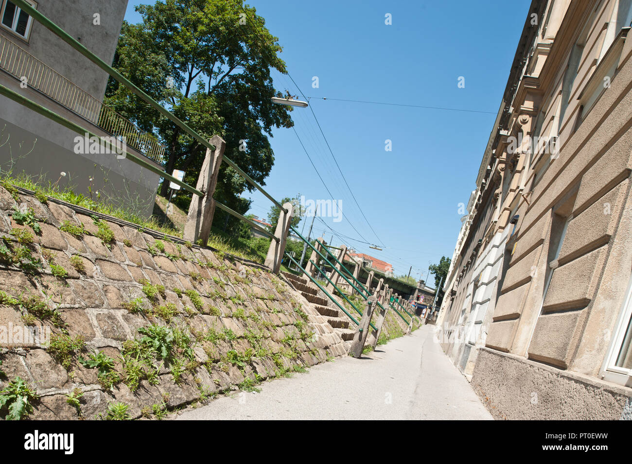 Wien, Gehsteig Stock Photo