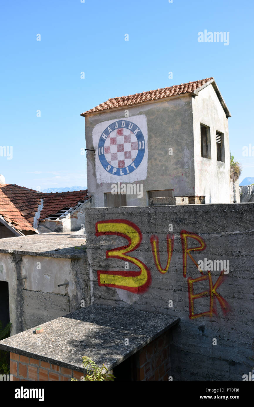 Fc Hajduk Split Hnl Art Soccer Football Club Croatia Hnk Hajduk Split Logo Hajduk  Split Fc Printmaking by Fuccccck UUUUUUUUUUUUUU