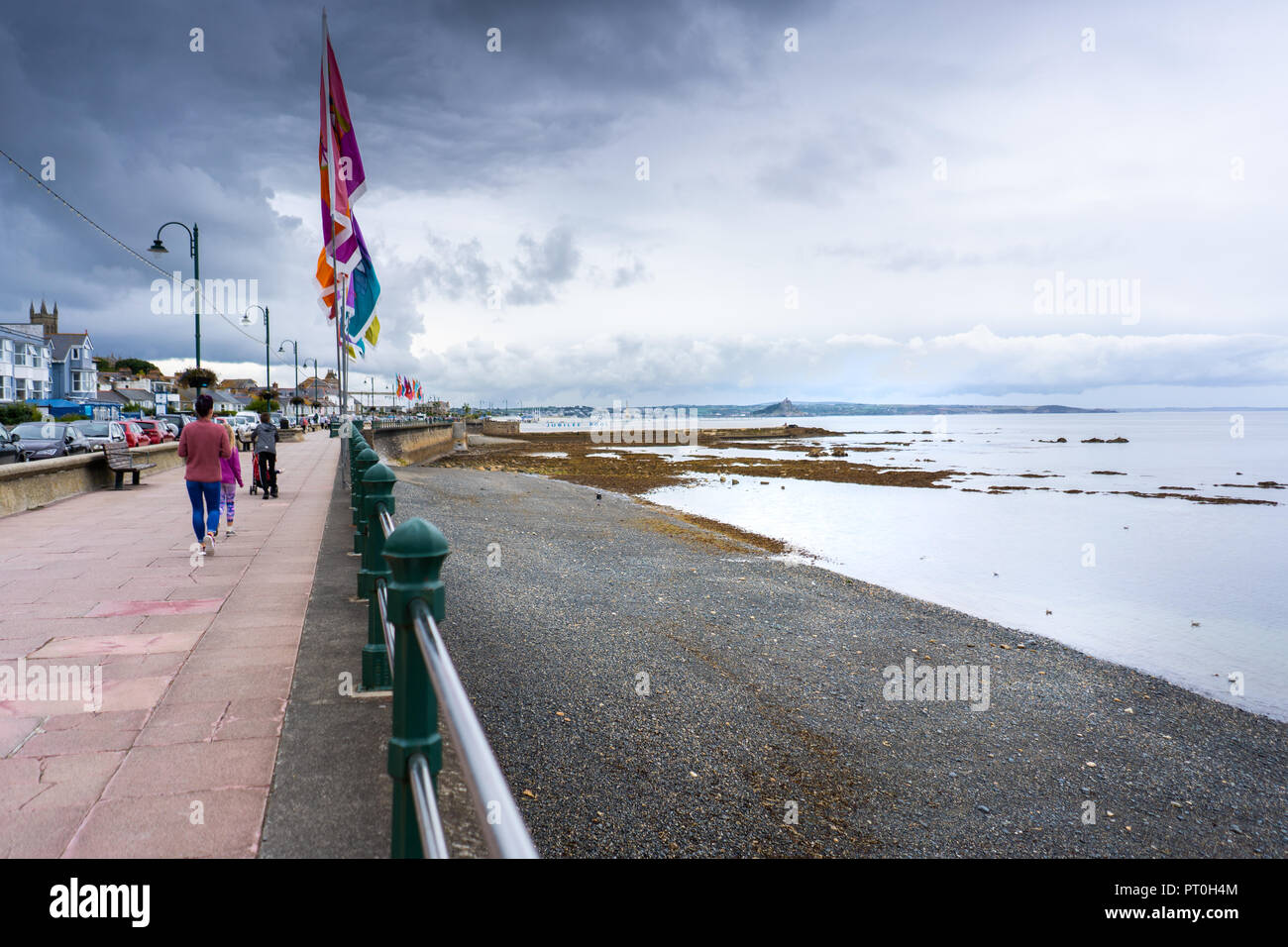 The jubilee pool in Penzance, outdoor fresh water swimming pool, lido Stock Photo