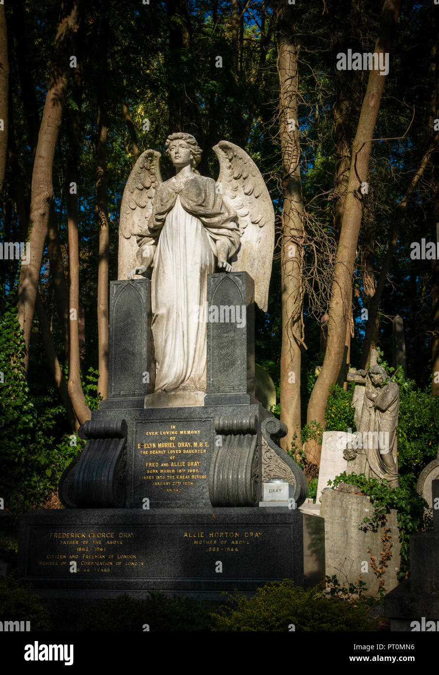 Stone angel in Highgate Cemetery, London Stock Photo Alamy