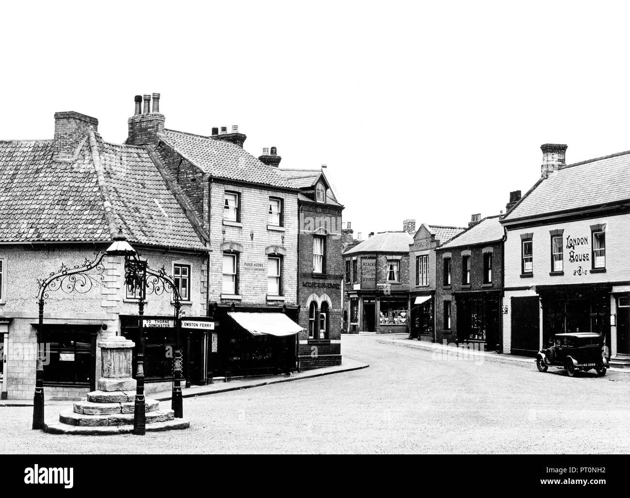 Market Place, Epworth early 1900s Stock Photo Alamy