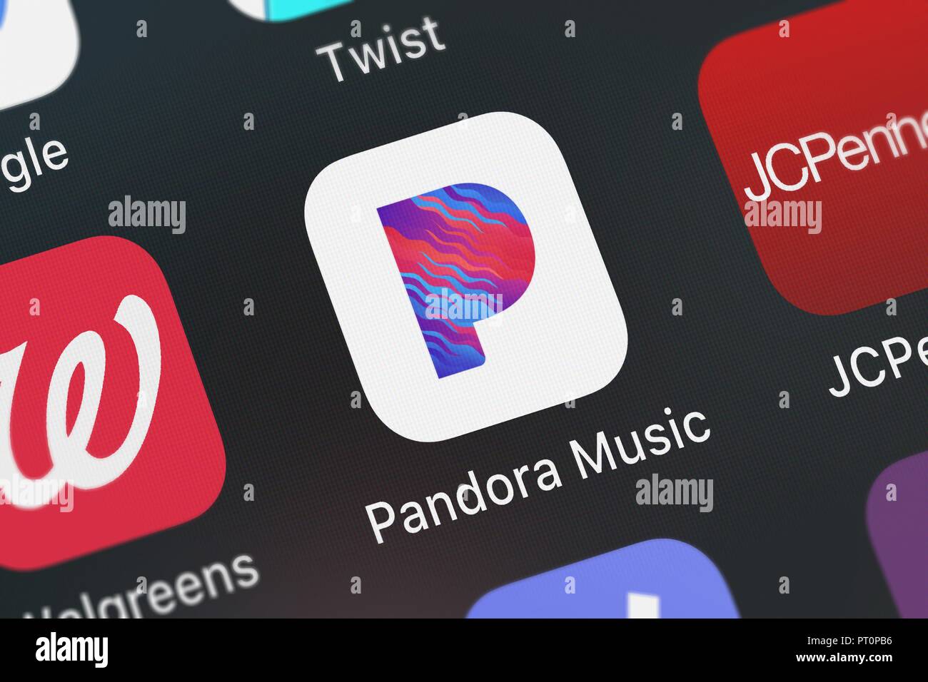 London, United Kingdom - October 05, 2018: Screenshot of the mobile app  Pandora Music from Pandora Media, Inc Stock Photo - Alamy